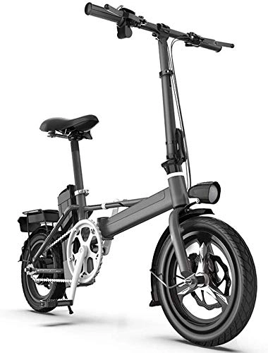 Electric Bike : TTMM Electric Bike Generation Driving Folding Electric Bicycles Men and Women Small Battery Car High Speed Magnesium Wheel Version Damping 48V (Color : Black, Size : 80km)