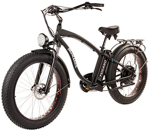 Electric Bike : Tucano Bikes Monster 26 Electric Bike 26 Inches Motor: 1, 000 W-48 V Front Suspension Hydraulic Brakes Maximum Speed: 42 km / h Battery: 48 V 12 Ah (Black)