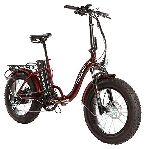 Electric Bike : Tucano Monster 20 LOW-e-Bike Folding - Front suspension - 500W motor (red)