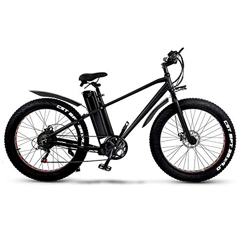 Electric Bike : TYT 750W Powerful Electric Bike, 26 inch 4.0 Fat Tire Mountain Bike, 48V 15Ah / 20Ah Battery, Front &Amp; Rear Disc Brake (20Ah), 20Ah + 1 Spare Battery