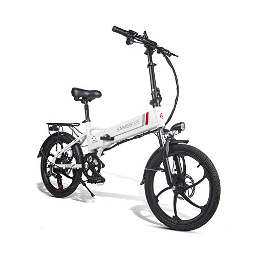 Electric Bike : UK Next Working Day DeliverySamebike 20LVXD30 Electric Bike 26"Aluminum alloy suspension mountain frame(White）