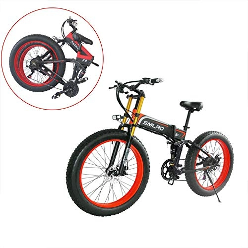 Electric Bike : UNCTAD Electric Bikes For Adult, 4.0 Fat Tire Bike / 1000W 48V Super Power Electric Bikes With Removable Lithium Battery And Battery Charger And Three Working Modes with Rear Seat