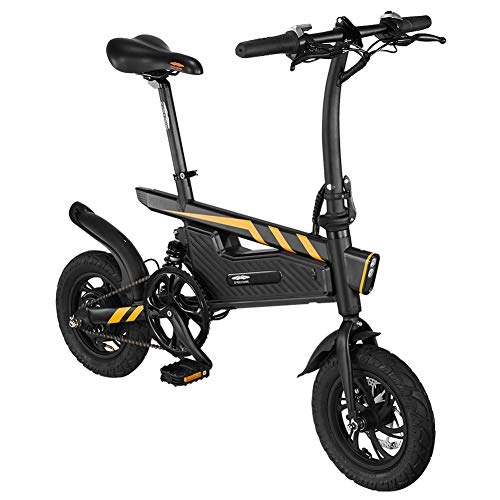 Electric Bike : Upgraded Version Electric Folden Bike, Mens Mountain Bicycle 25Km / h Max 250W Motor 36V 7.8AH IP54 Aluminum Alloy Foldable Electric Bike with Front and Rear Lights and 12 Inch Tire, Gift for Wrench