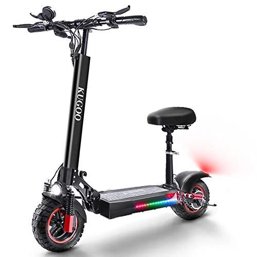 Electric Bike : urbetter Electric Scooters Adults E Scooter 55km Long Range 500W 48V 16Ah Electric Scooter with Seat 10" Pneumatic wide tires, M4 Pro