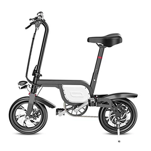 Electric Bike : VANYA Electric Bikes Adults Folding Electric Bicycle Portable Charge Lithium-Ion Battery And Silent Motor with LED Display