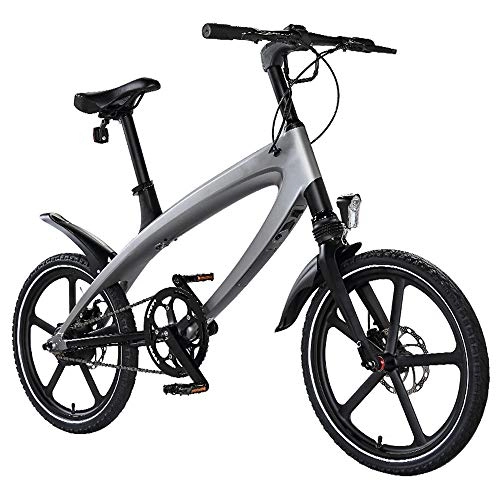 Electric Bike : VBARV Electric 240W City Bike, Pedal Assist Bicycle, Long EnduranceUrban road 20 inch electric bicycle is suitable for adult men and women