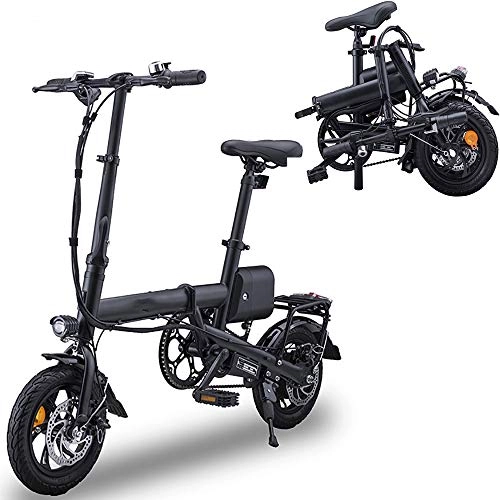 Electric Bike : VBARV Portable Folding Electric Bicycles, Adults Lightweight Compact EBike, Max Speed 25km / h, 350W Motor, Load Capacity100 Kg, with USB Interface, Cycle Charging, Suitable for Outdoor Road Riding