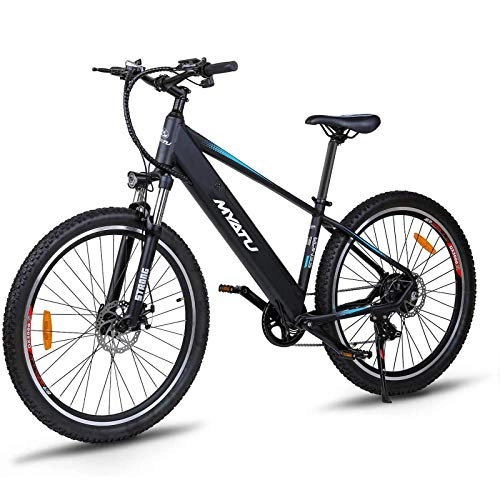 Electric Bike : Victagen Electric bicycle, 27.5" Electric Bike Adults, Mountain Electric Bike, 36V / 10Ah Lithium Battery, Shimano 7-Speed 250W Motor 30 km / h, Suspension Fork with Lock, Tektro Dual Disc Brakes (Black)
