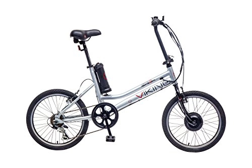 Electric Bike : Viking Street Easy Kids' Electric Bike White / Silver, 15.5" inch alloy frame, 1 speed lightweight frame simple on off pedal assist system