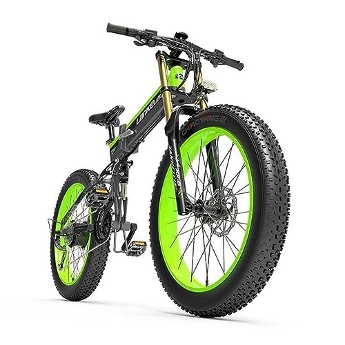 Electric Bike : Vikzche Q XT750 PLUS BIG FORK Fat Tire Electric Mountain Bike (GREEN)