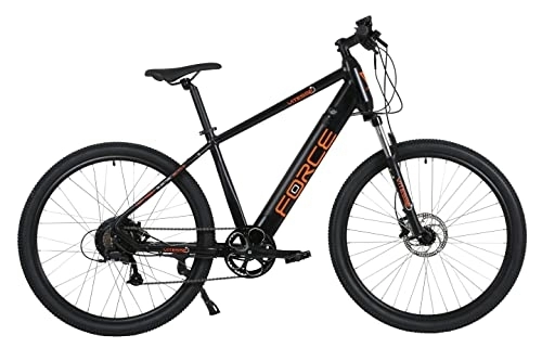 Electric Bike : Vitesse Force Electric Bike, 7 Speed Gear System E-Bike, Well Balanced & Reliable Electric Bikes For Adults, Fun & Smooth Riding Electric Bicycle With Gel Saddle & Info Screen - VIT0031 Black 27.5