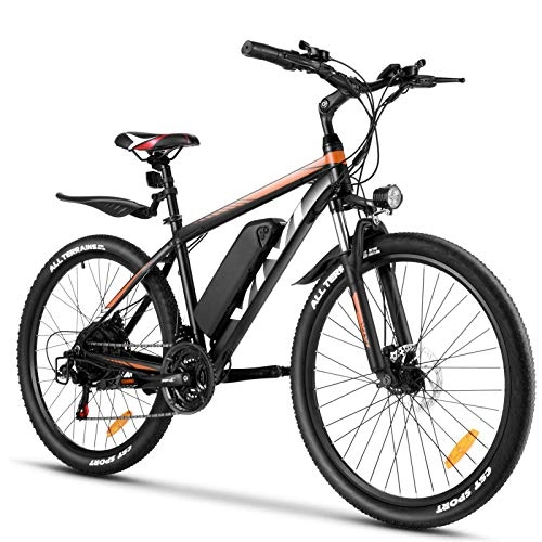 Electric Bike : VIVI Electric Bike 26" Electric Mountain Bike 350W Adult Electric Bicycle / Electric Commuter Bike, Ebike with Removable 10.4Ah Battery, Professional Shimano 21 Speed (Yellow)