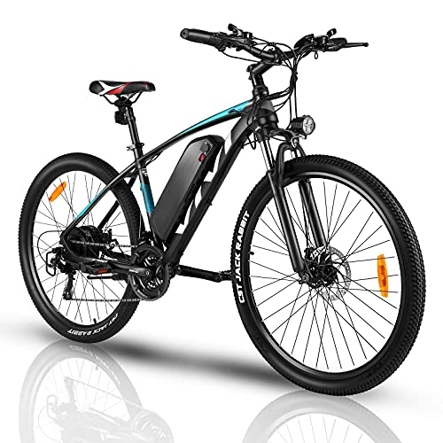 Electric Bike : VIVI Electric Bike, 27.5 Inch Electric Bikes for Adults Mountain Bike with 350W Motor, 36V / 10.4Ah Removable Battery, 21 Speed Gears, 20MPH Speed (Blue and Blakc)