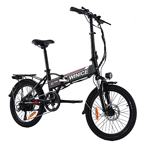 Electric Bike : VIVI F20 Electric Bike, 20-inch Folding E-Bike / Commuting City Ebike, 250W Motor with 36V 8Ah Removable Lithium Battery, Shimano 7 Speed Pedal Assist Bicycle, Max Speed 25km / h