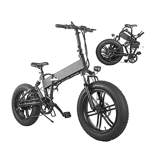 Electric Bike : VIVOVILL 2008 Folding Electric Bike for Adults, Floding Electric Mountain Bike, 20 Inch E-Bike 750W Motor 21 Speed Gears with Removable 48V 10.4Ah Lithium-Ion Batter