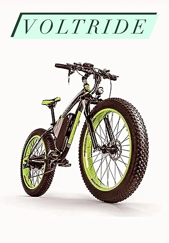 Electric Bike : Voltride Electric Bike, Electric Mountain Bike, E-Bike City for Men / Women, Motor 250 W 36 V 10 Ah Removable Lithium Battery, 27 Gear Speed, 2.35 Tyres