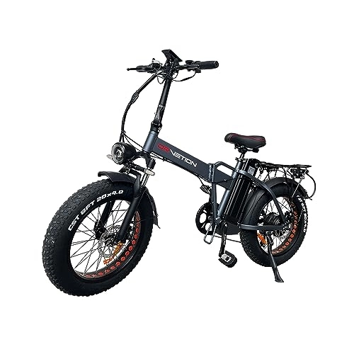 Electric Bike : VOZCVOX 20" Electric Bike AT20 Ebike for Adults Electric Folding Bicycle with Detchable Battery 7 Speed Gears Dual Disc Brakes
