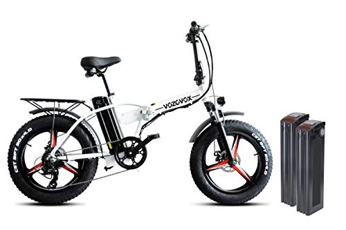 Electric Bike : VOZCVOX Electric Bicycle 20 inch 4.0 Fat Tire 3Cutter Wheel, 48V15Ah 500W Electric Mountain Bike For All-Terrain
