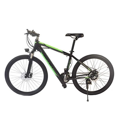 Electric Bike : W&TT Electric Mountain Bike 36V 250W 21 Speeds Folding E-bike Citybike with LCD 5-speed Smart Meter, 26 inch Commuter Bicycle with Dual Disc Brakes and Shock Absorber Fork, Green