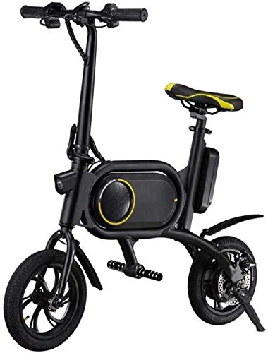 Electric Bike : WANGCAI Mini Electric Bike, with LCD Data Display USB Charging Port Adult Two-Wheel Pedal Electric Car Easy Folding And Carry Design