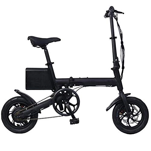 Electric Bike : WARM ROOM Electric Bike, Ultra Light Folding City Ebike, 3 Modes, Aluminum Alloy Frame, Maximum Speed 20 KM / H LCD Display, Black