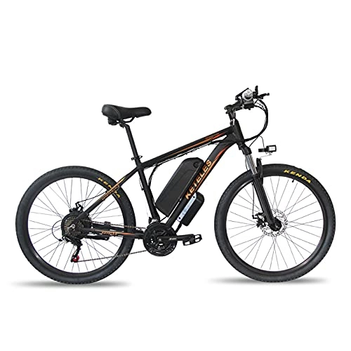 Electric Bike : WDSWBEH Electric Bike Electric Mountain Bike 350W Ebike 26'' Electric Bicycle, 20MPH Adults Ebike with Removable 13Ah Battery, Professional 21 Speed Gears, Black