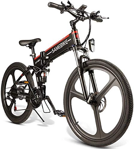 Electric Bike : WFIZNB 26 Inch Electric Bike, 21-level Foldable E Bikes For Adults with 350W motor 10.4Ah / 48V Li-ion battery Max speed 35km / h, Suitable For Sports Outdoor Cycling Travel Work Out And Commuting