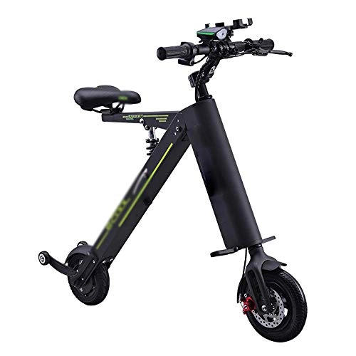Electric Bike : Wgw Adult 36V Lithium Battery Bicycle, Mini Folding Electric Car Portable Travel Battery Car, LED Lighting, C