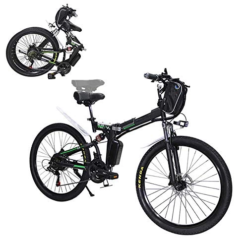 Electric Bike : WHKJZ Electric Bike Adults Mountain Bicycle 350W 26 Inch, 19MPH Ebike with Removable 38V 8Ah Battery, Professional 21 Speed Gears And Three Working Modes, Black