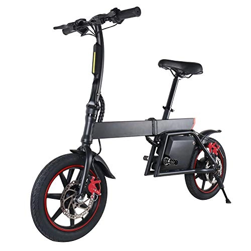 Electric Bike : Windgoo Electric Bike, Foldablke 12 inch 36V E-bike with 6.0Ah Lithium Battery, City Bicycle Max Speed 25 km / h, Disc Brake (14 Inch-Bike)
