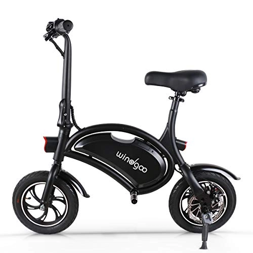 Electric Bike : Windgoo Electric Scooter 12 inch 36V Folding E-bike with 6.0Ah Lithium Battery, City Bicycle Max Speed 25 km / h, Disc Brakes (B3-Black)