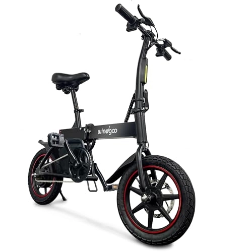 Electric Bike : windlinks Folding Electric Bike, 14'' E Bike with 36V 6.0Ah Dual Disc Brake Max Speed 25 km / h, E-bike with Pedal Assist for Teenager