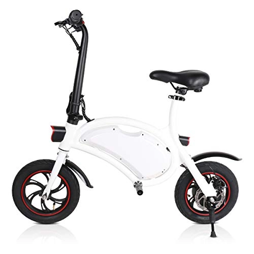 Electric Bike : Windway Electric Bike for Adults, Urban Commuter Folding E-bike with 36V 350W Motor power, 12 inch wheel, Max Speed 25km / h, 6.0Ah Charging Lithium Battery, City Lightweight Bicycle with Disc Brakes