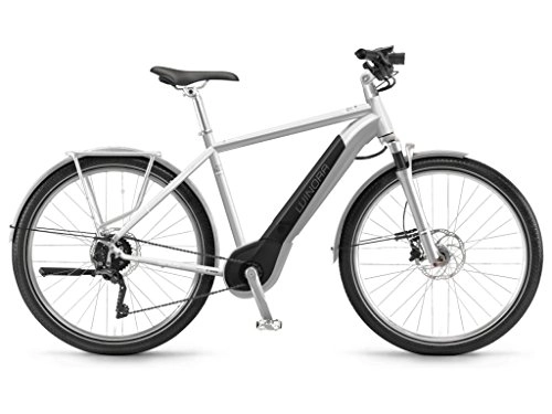 Electric Bike : Winora Sinus iX11Urban 500WH Bosch Intube Electric Bicycle 2018, Silver Herren, 28" Herren Diamant 52cm