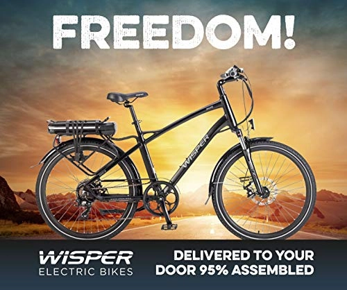 Electric Bike : Wisper 905 Crossbar Electric Bike - 575Wh Battery - Black