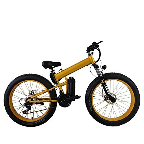 Electric Bike : WJH Electric Mountain Bike, 500W 26'' Electric Bicycle with Removable 36V 8AH / 12 AH Lithium-Ion Battery for Adults, 21 Speed Shifter, 48v