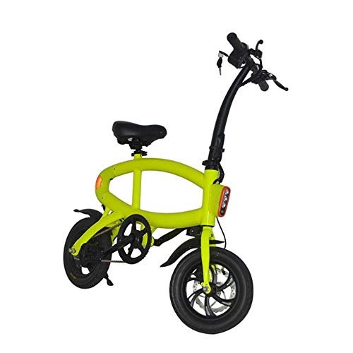 Electric Bike : WJH9 Disc Folding Electric Bike, Max Speed 25 km / h, 12 inch 42V E- bike with 6.6Ah Lithium Battery Portable Easy to Store in Caravan, Motor Home, Boat