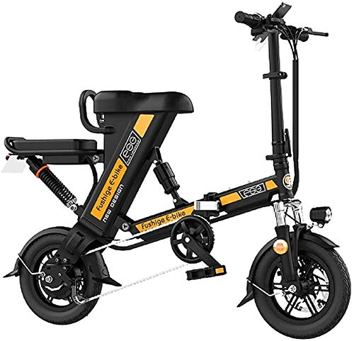 Electric Bike : WJSWD Electric Snow Bike, Electric Bike Foldable, 12 Inch Tires, Motor 240W, 36V 8-20Ah Removable Lithium Battery, Portable Folding Bicycle, 3 Work Modes Lithium Battery Beach Cruiser for Adults
