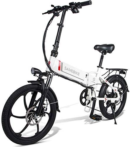 Electric Bike : WJSWD Electric Snow Bike, Electric Bike Folding Electric Bicycle 48V 10.4AH, 350W for Outdoor Cycling Travel Work Out And Commuting Lithium Battery Beach Cruiser for Adults