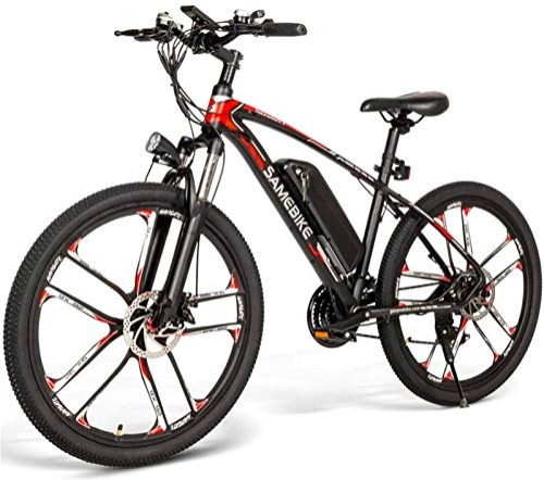 Electric Bike : WJSWD Electric Snow Bike, Electric Mountain Bike 26" 48V 350W 8Ah Removable Lithium-Ion Battery Electric Bikes for Adult Disc Brakes Load Capacity 100 Kg Lithium Battery Beach Cruiser for Adults