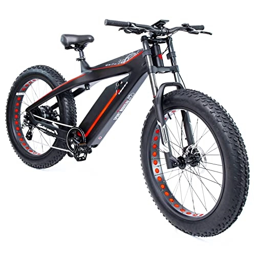 Electric Bike : WMLD Electric Bike for Adults 750W Electric Bike 28 Mph 26 Inch Fat Tire Mountain Electric Bicycle with 48V 13Ah Lithium Battery, Men Snow E Bike 21 Speed