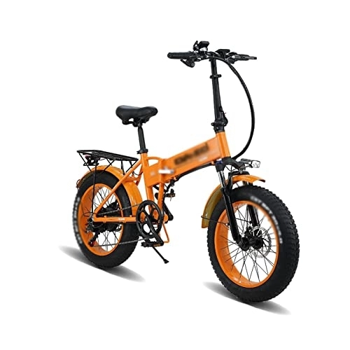 Electric Bike : Wonzoneddzxc Electric Bicycles 20 Inch Fold Electric Bike Electric Bicycle with 7 Speed Fat tire Snowmobile