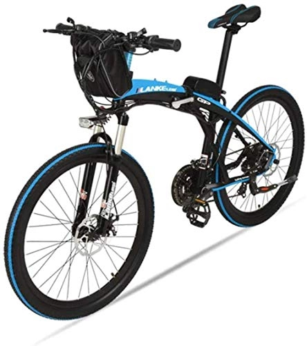 Electric Bike : Woodtree Electric folding bicycle mountain bike adult 26 car electric mountain electric folding car inch lithium 48V bicycle men, A-48V12ah, Size:48V12ah, Colour:B (Color : C, Size : 48V12ah)