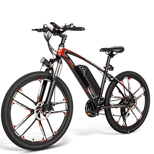 Electric Bike : Woyada Electric Bikes for Adults, 26" Mountain Bike Aluminum Alloy All Terrain Travelling Bicycles 48V 384W 8Ah 18650 Lithium-Ion Battery Pack, LCD Display, Max Load 330lb