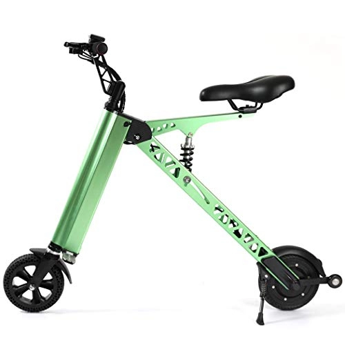 Electric Bike : Wu's Folding Electric Bike, Lithium Ion Battery, LCD Display, 20KM / H, Driving Range 25~35Km, One-Piece Wheel, Shock Absorber, Green