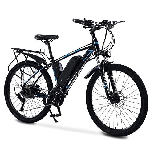Electric Bike : WUDELI 26" Electric Bike for Adults 350W Motor Removable Battery 36V 13AH 27 Speed Shifter