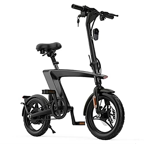 Electric Bike : WUYANJUN Adult Folding Electric Bicycle, 14-inch Electric Variable Speed Bicycle, with 36v 10ah Detachable Lithium Ion Battery, 250w Motor, Dual Disc Brakes, LCD Display