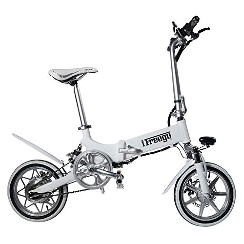 Electric Bike : WXDP Cruiser pro Skateboard, 14 Inch Electric Adult Bicycle Folding Grip Performance Impact Resistance Is Not Easy To Deform / Cruising Range 20-40 Km / 250W 36V, Bearing 120Kg (265 Lbs)