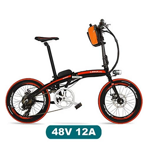 Electric Bike : WXJWPZ Folding Electric Bike Fast-folding 20" 48V Electric Bicycle Aluminum Alloy Frame, C