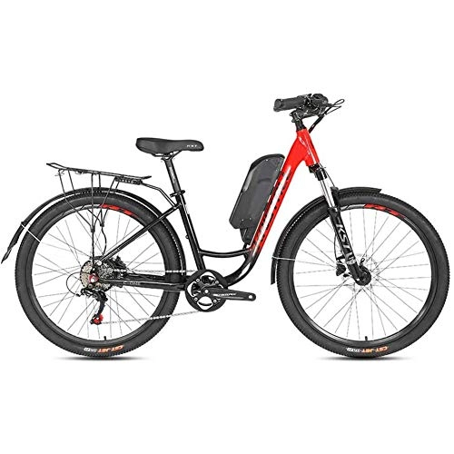 Electric Bike : WXX Adult Electric Bicycle, 26 Inch Electric Mountain Bike 350W Brushless Motor And Aluminum Alloy Frame with 36V / 13Ah Lithium Battery Bicycle Ebike, black red